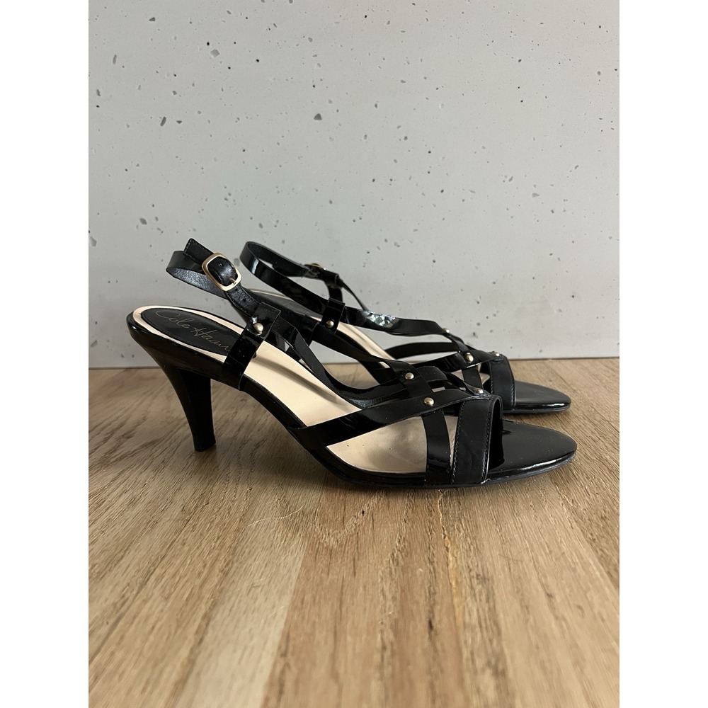 Cole Haan Air Vineyard‎ Slingback Heel Shoes Strappy Studded Sandals Women's 9B